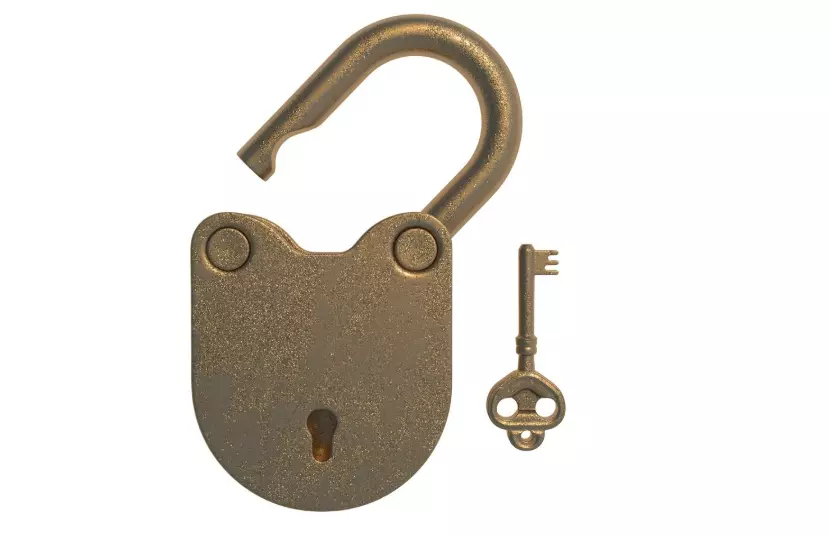Padlock Gold collection 3D model_9