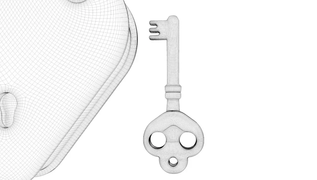 Padlock Gold collection 3D model_13