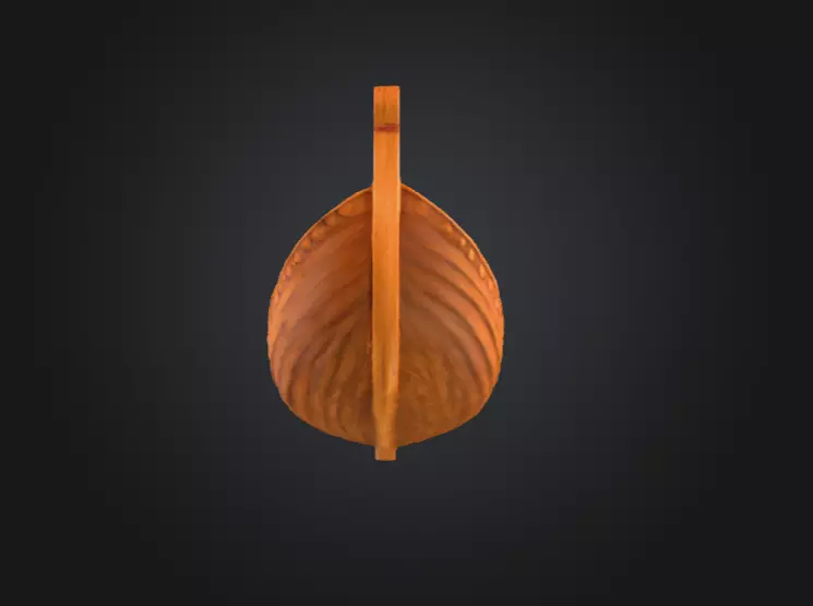 Wooden Viking Longship Low-poly 3D model_7