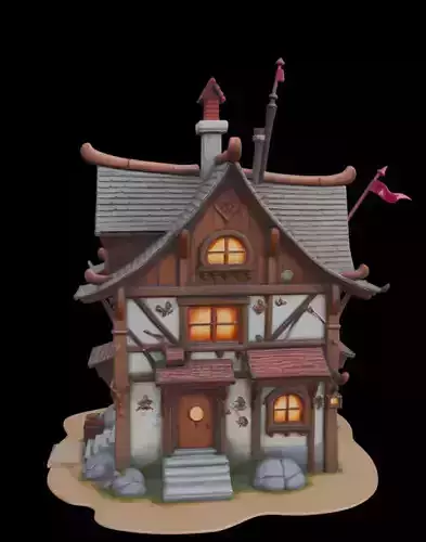 Stylized Fantasy Medieval House