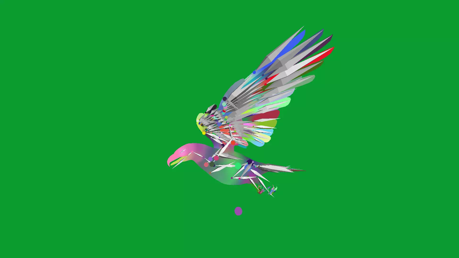 Bald Eagle Bird Low-poly 3D model_17