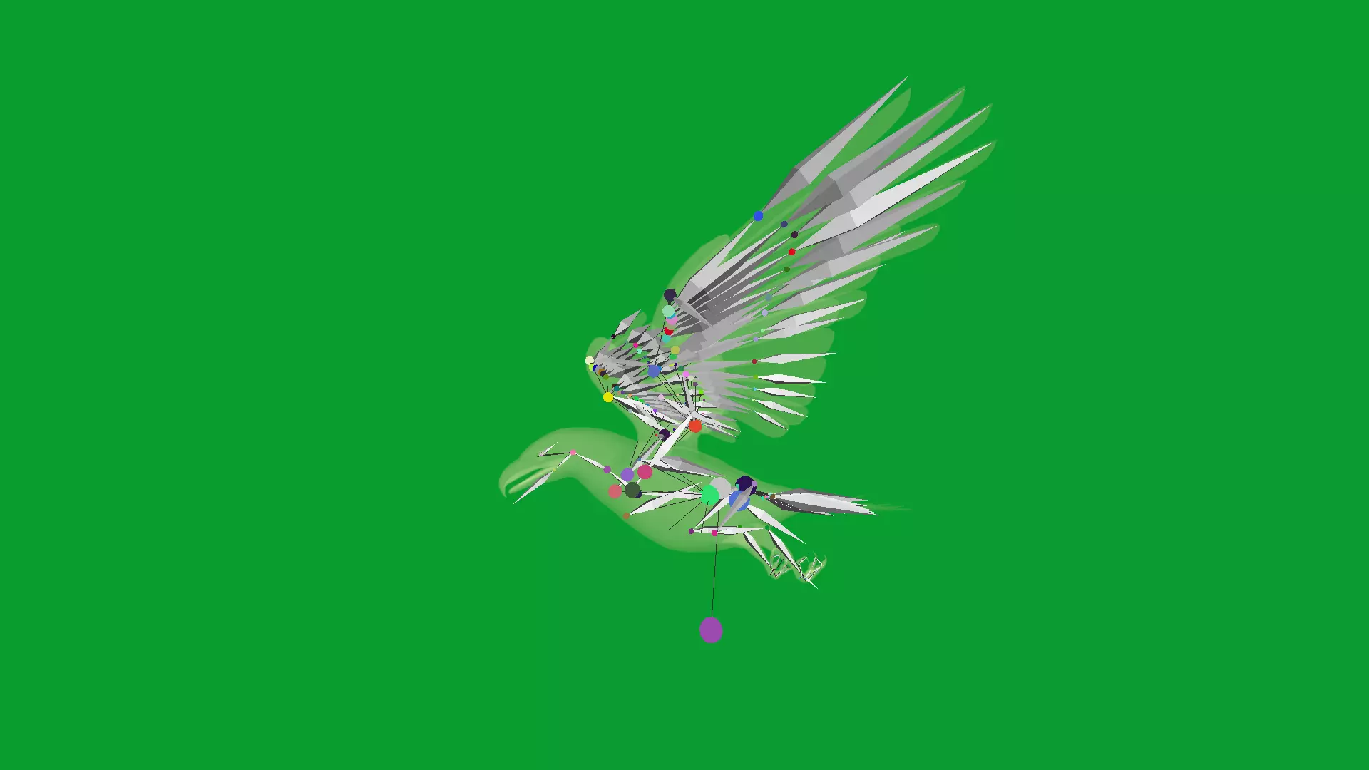 Bald Eagle Bird Low-poly 3D model_15