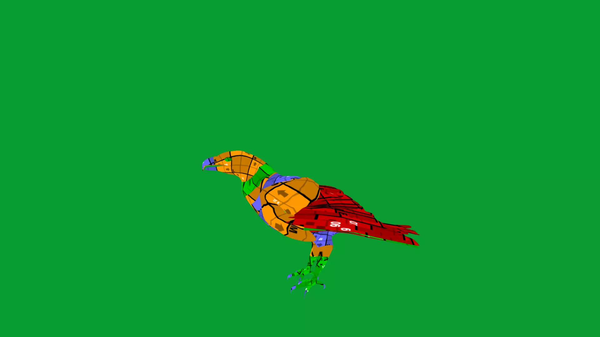 Bald Eagle Bird Low-poly 3D model_33