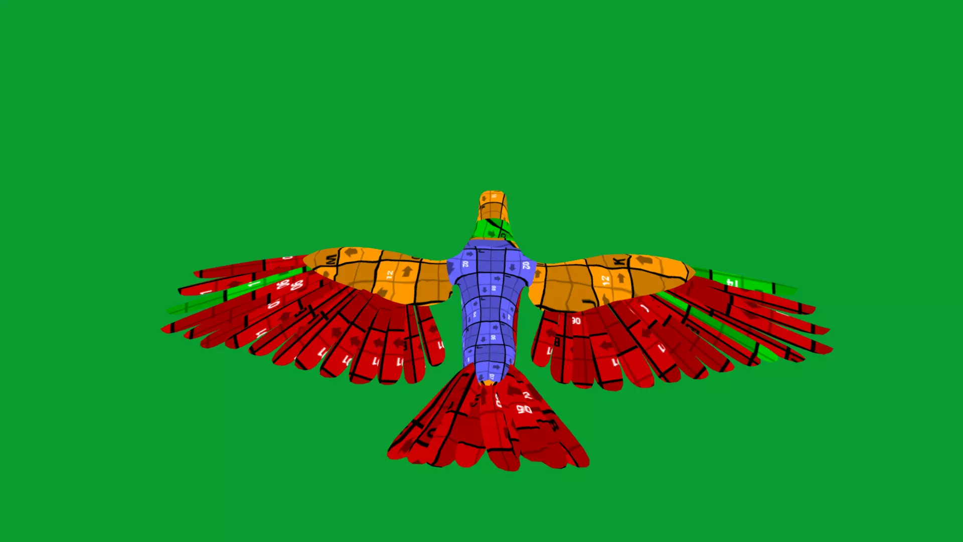 Bald Eagle Bird Low-poly 3D model_32