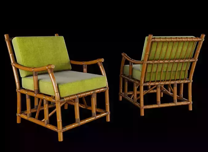 Bamboo Armchairs in the Style of Vivai del Sud