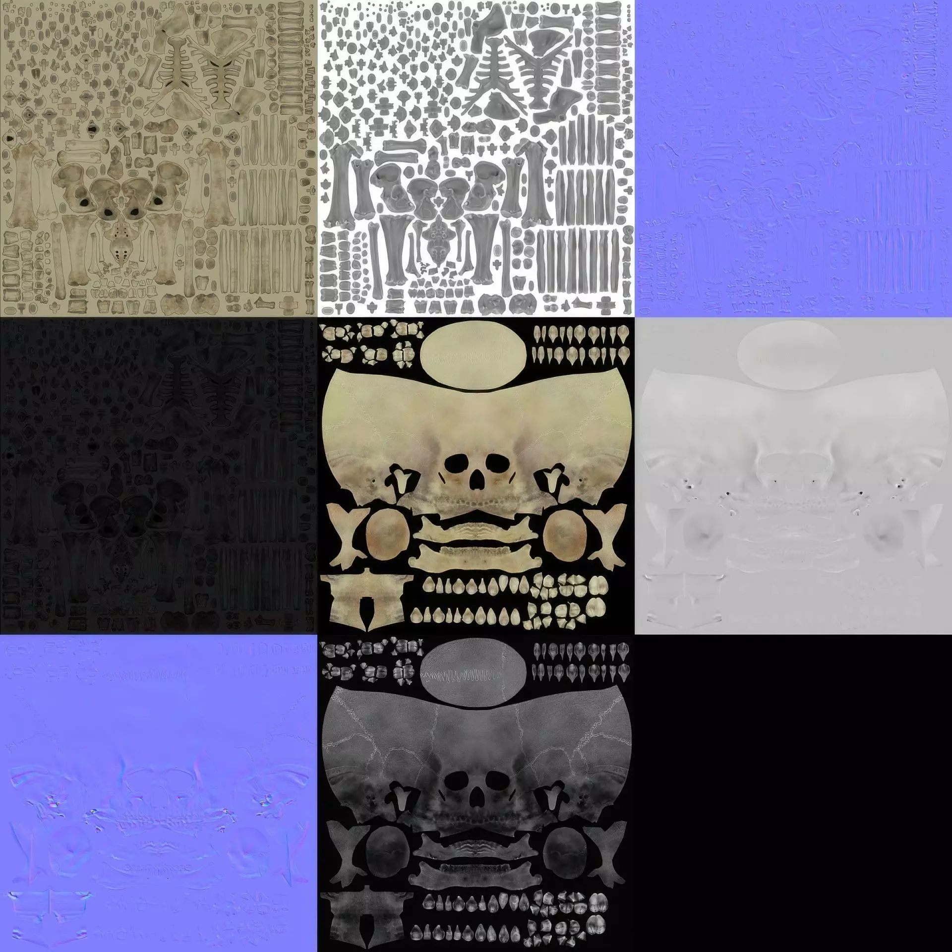 Human Skeleton System Rigged 3D model_28