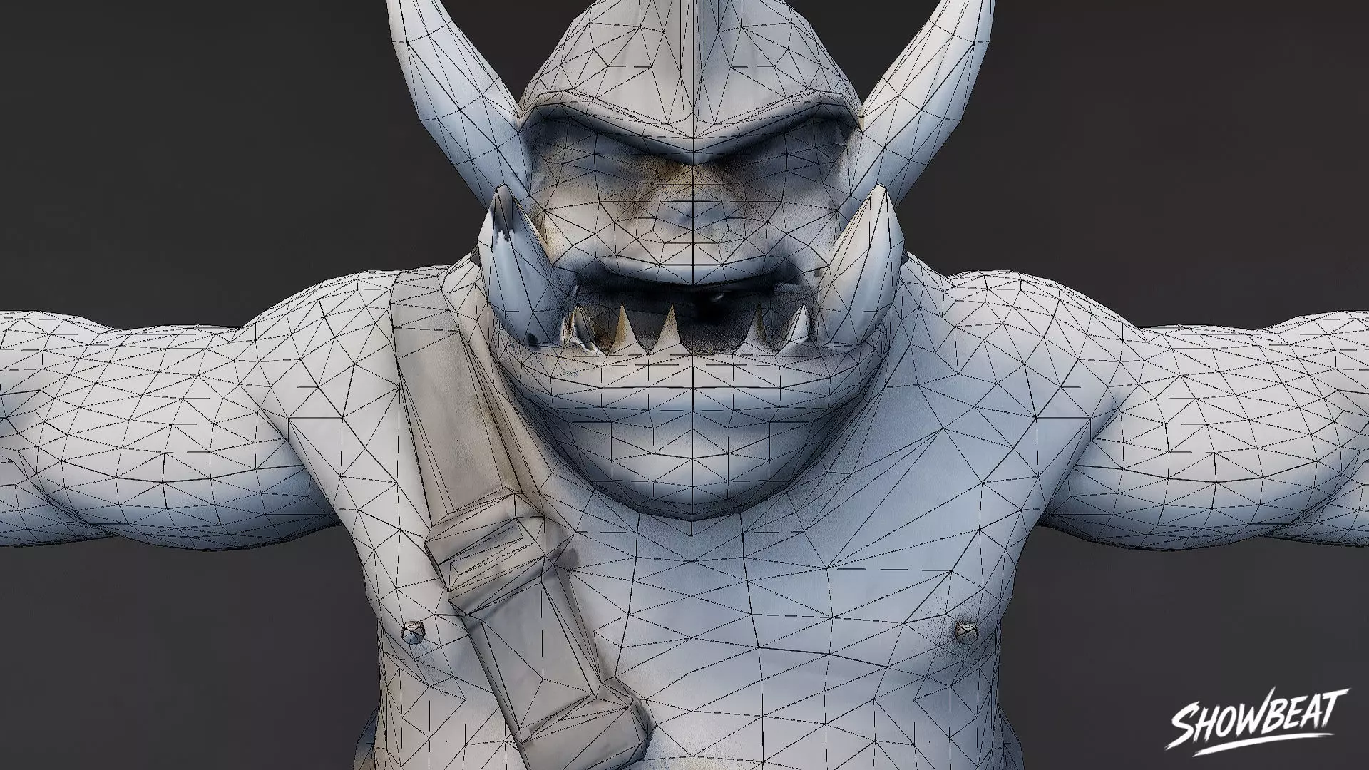 Bronze Ogre T-Pose Low-poly 3D model_5