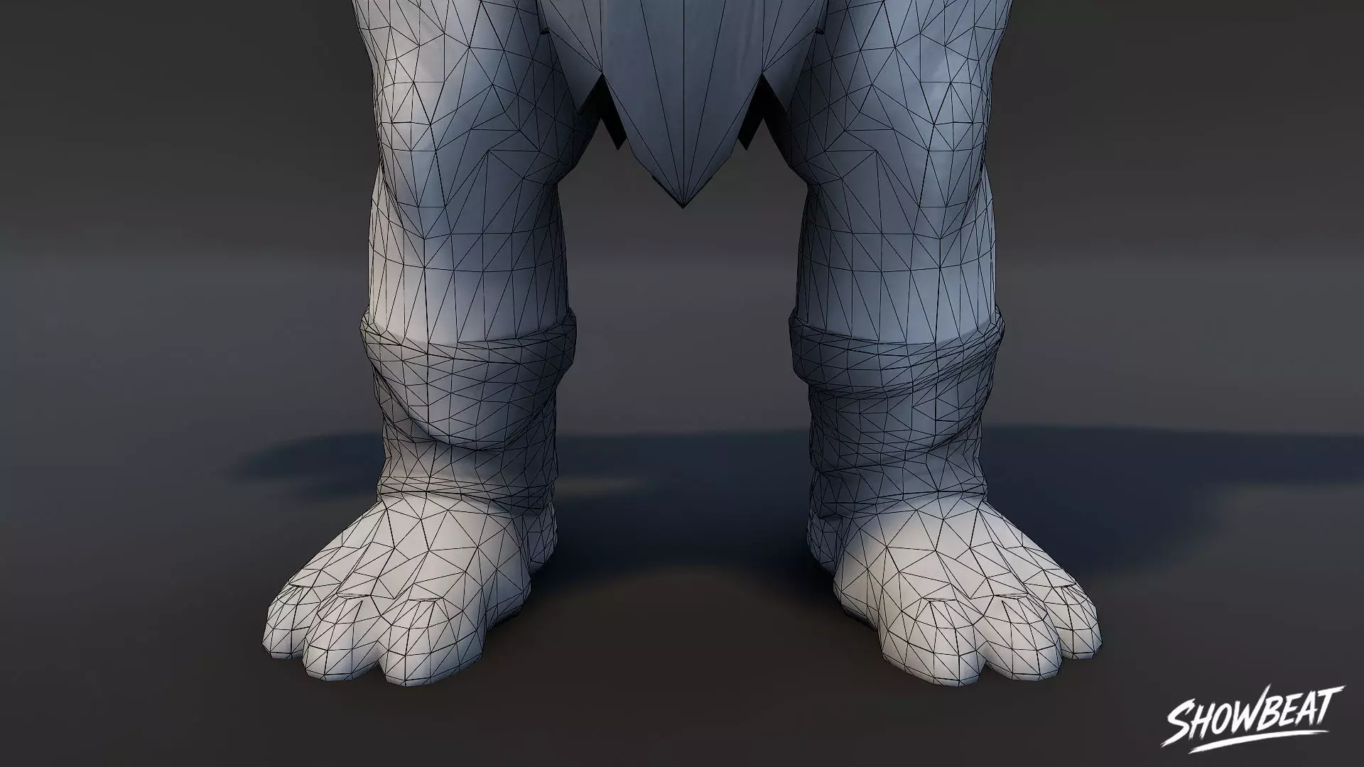 Bronze Ogre T-Pose Low-poly 3D model_6