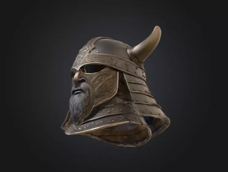 Viking Guardian Helm Low-poly 3D model_15