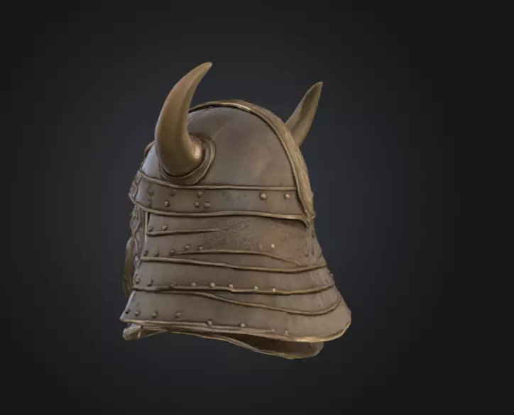 Viking Guardian Helm Low-poly 3D model_7