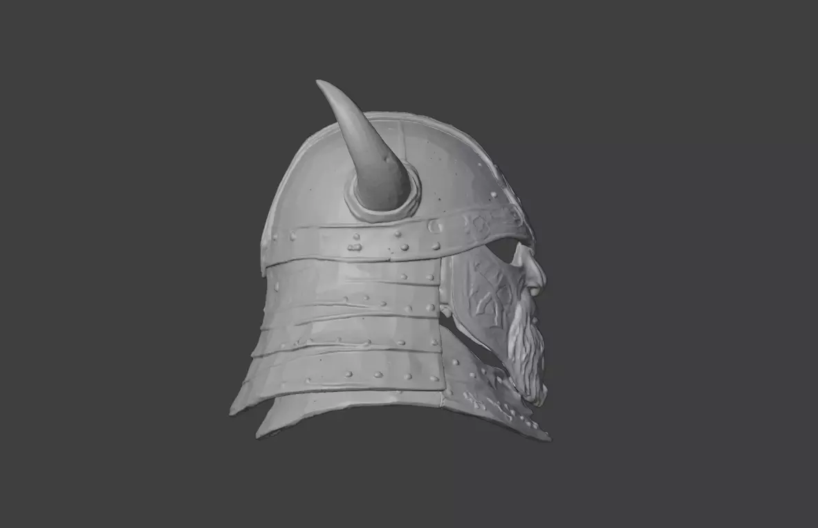 Viking Guardian Helm Low-poly 3D model_19