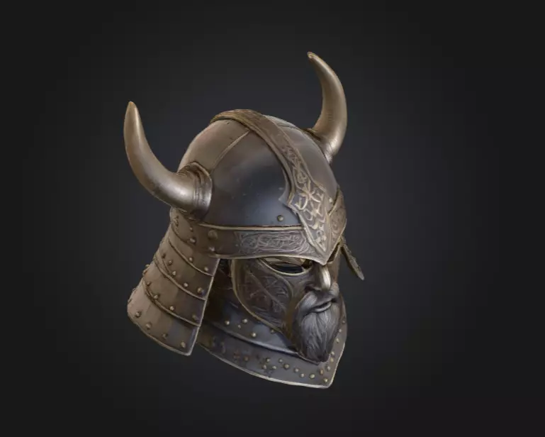 Viking Guardian Helm Low-poly 3D model_11
