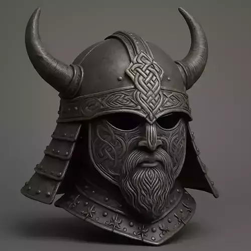 Viking Guardian Helm Low-poly 3D model Viking Guardian Helm Low-poly 3D model