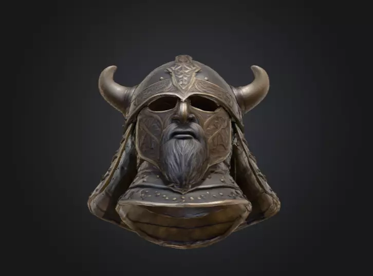 Viking Guardian Helm Low-poly 3D model_13