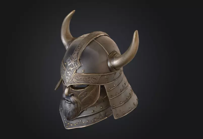 Viking Guardian Helm Low-poly 3D model_12