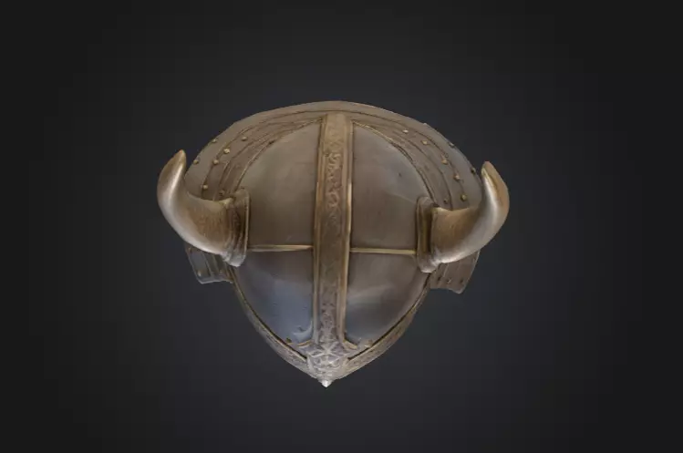 Viking Guardian Helm Low-poly 3D model_16