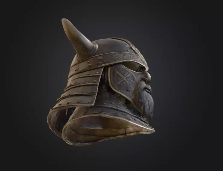 Viking Guardian Helm Low-poly 3D model_14