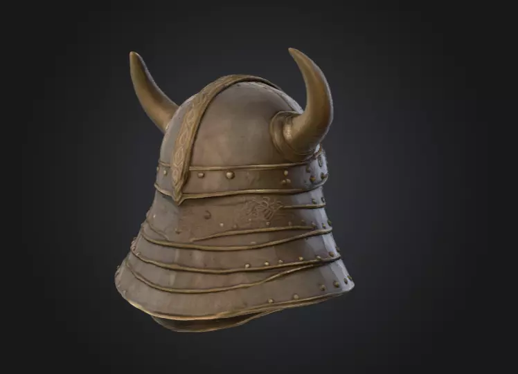 Viking Guardian Helm Low-poly 3D model_5