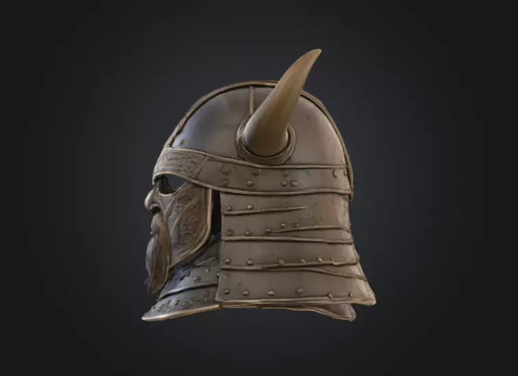 Viking Guardian Helm Low-poly 3D model_8