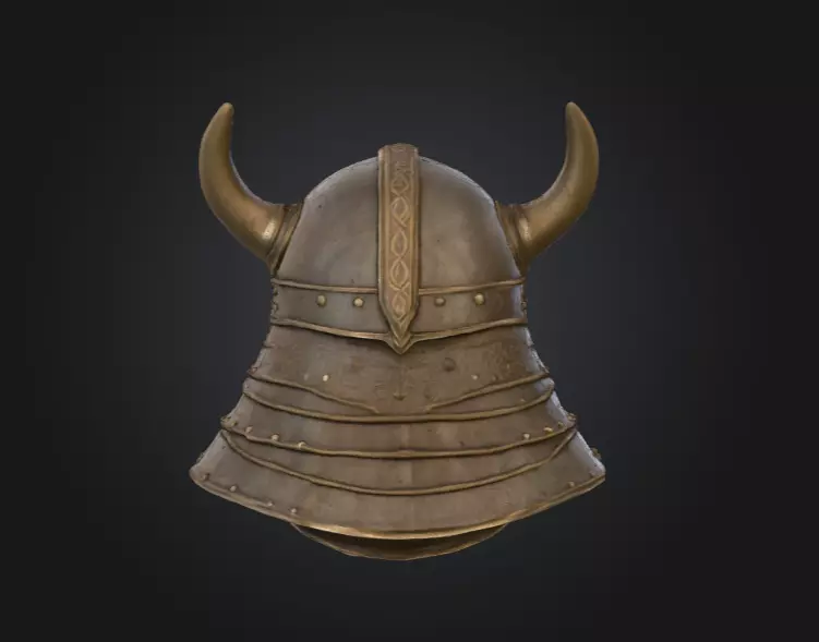 Viking Guardian Helm Low-poly 3D model_6