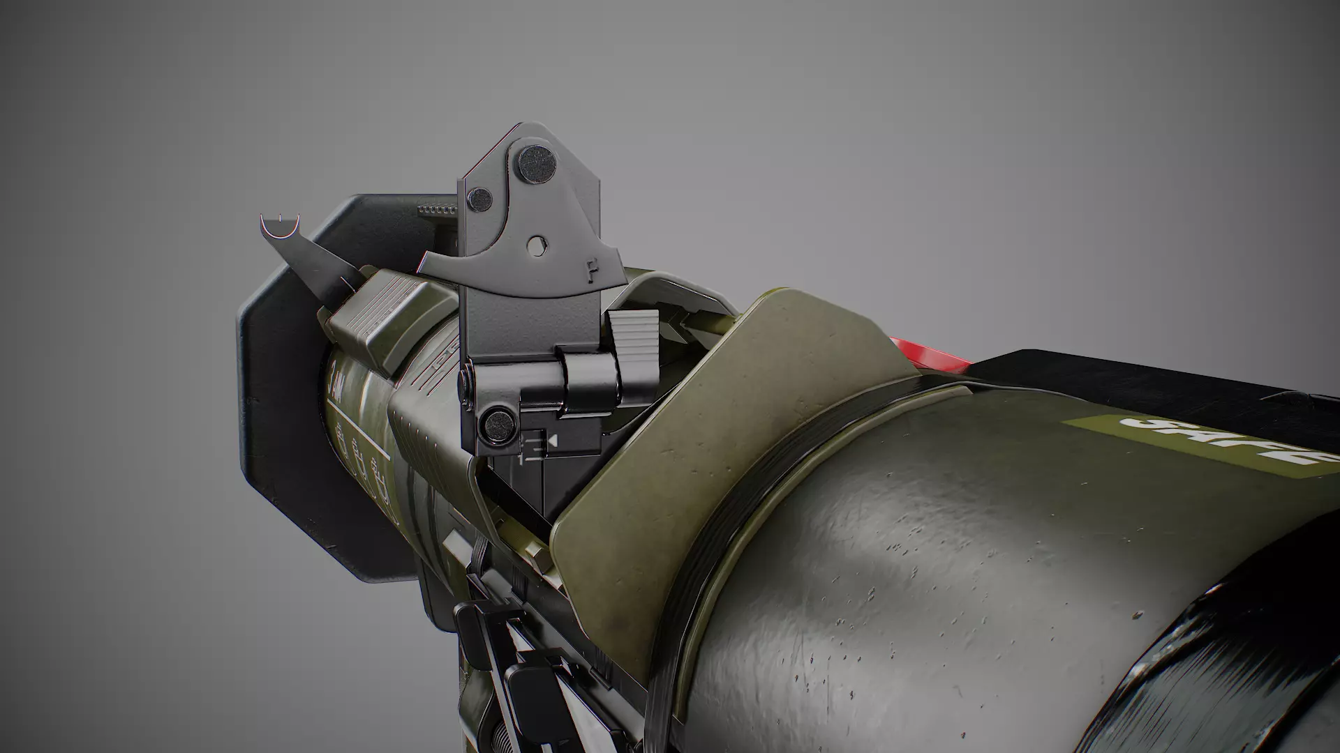 AT4 disposable anti-tank grenade launcher Low-poly 3D model_19