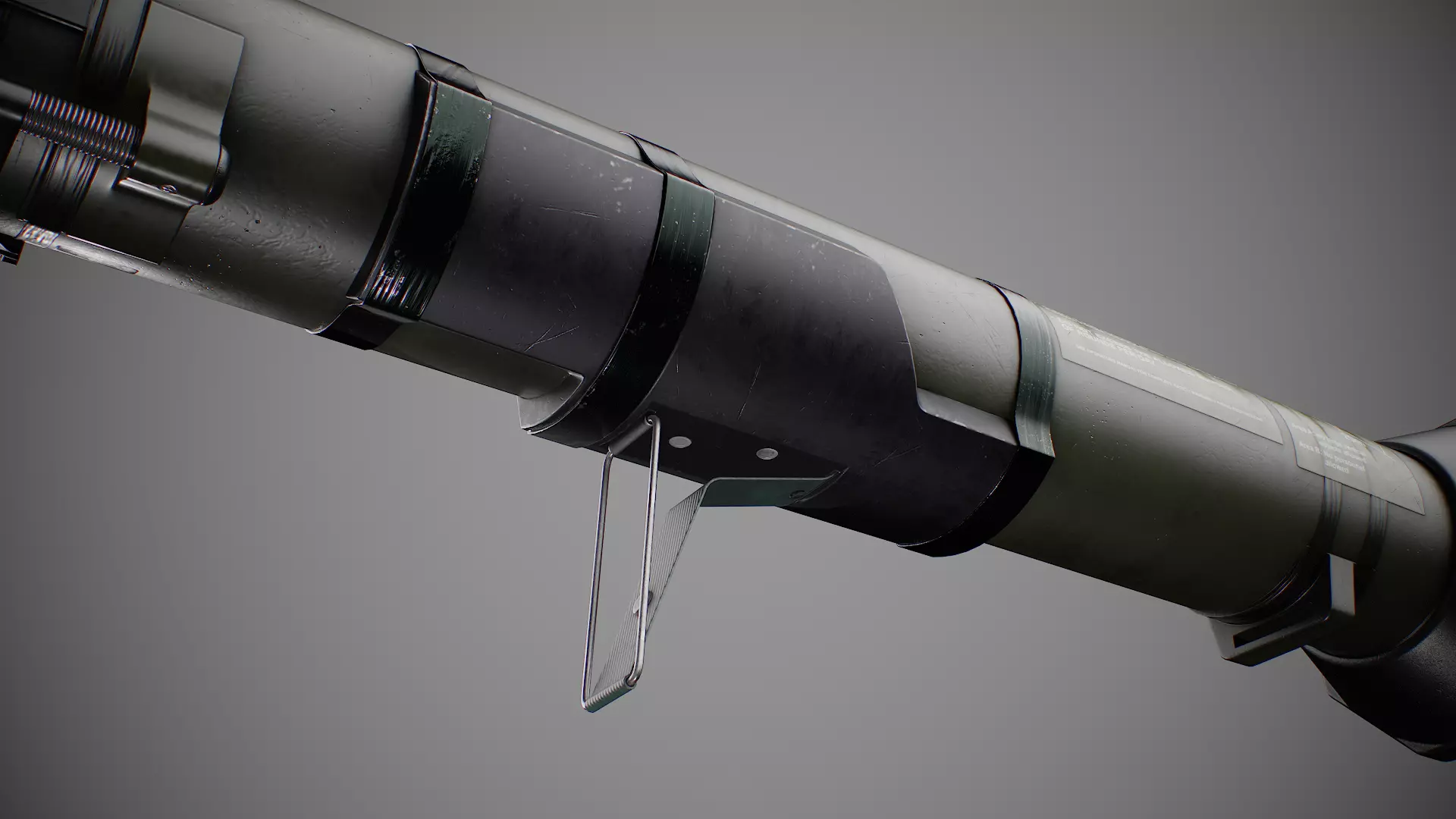 AT4 disposable anti-tank grenade launcher Low-poly 3D model_29