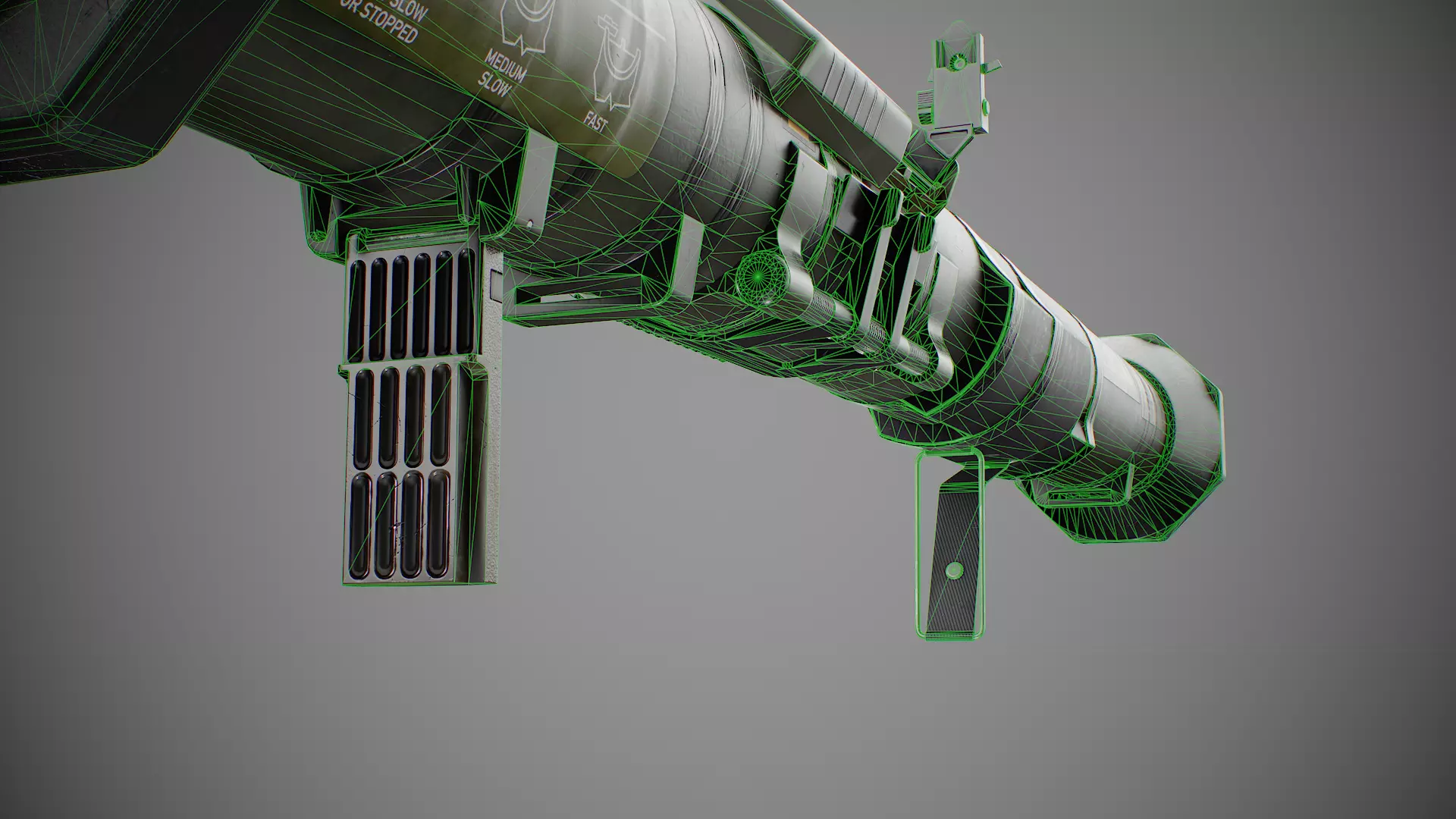 AT4 disposable anti-tank grenade launcher Low-poly 3D model_23