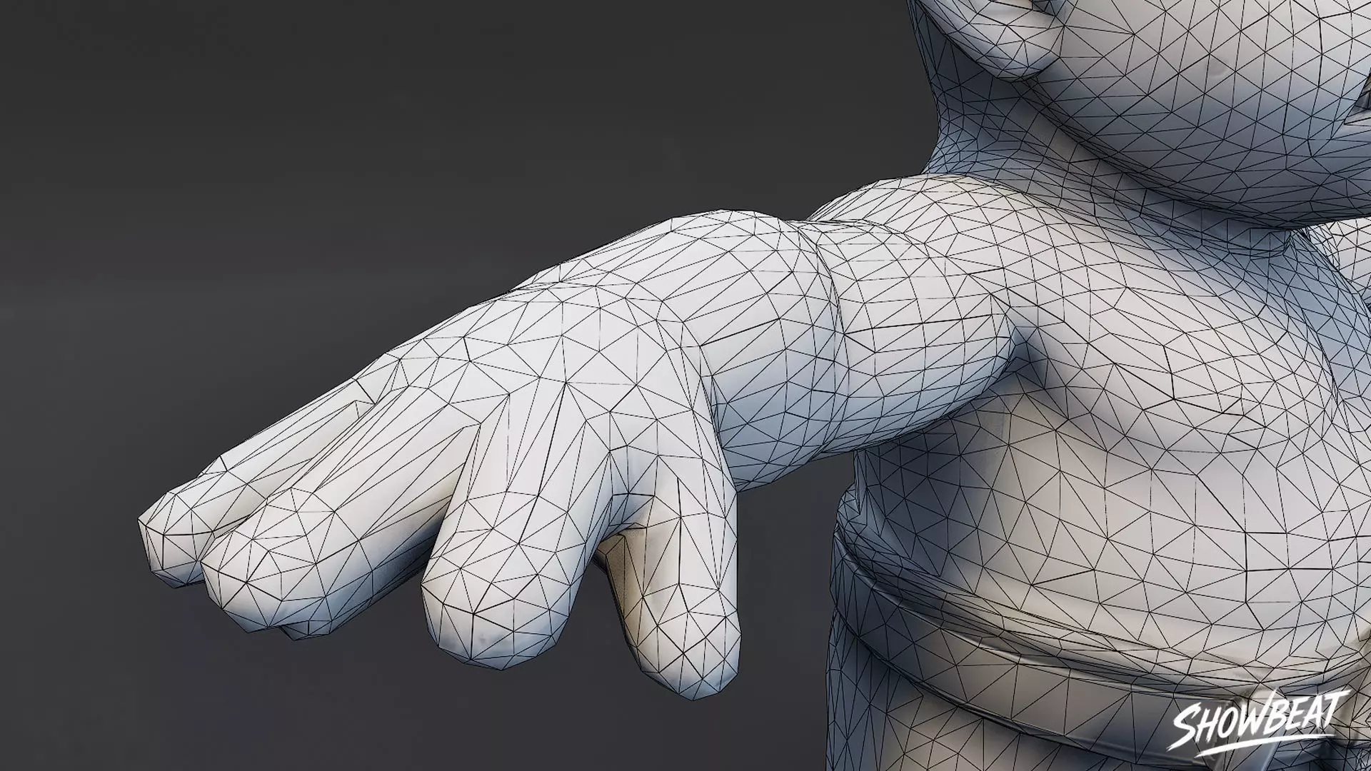 Child Ogre  T-Pose Low-poly 3D model_9