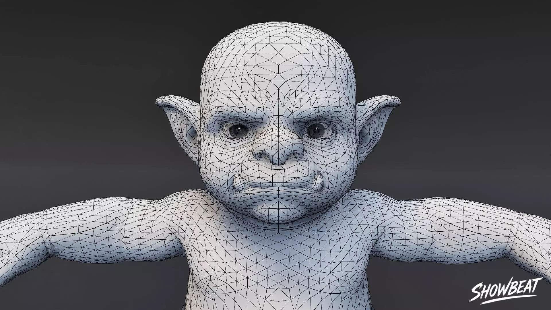 Child Ogre  T-Pose Low-poly 3D model_7