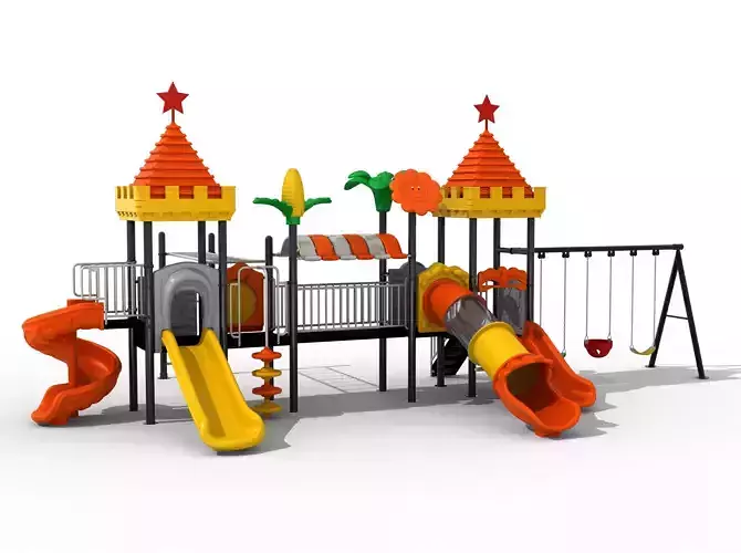 3D Model Outdoor Playground for Parks and Gardens Playset 