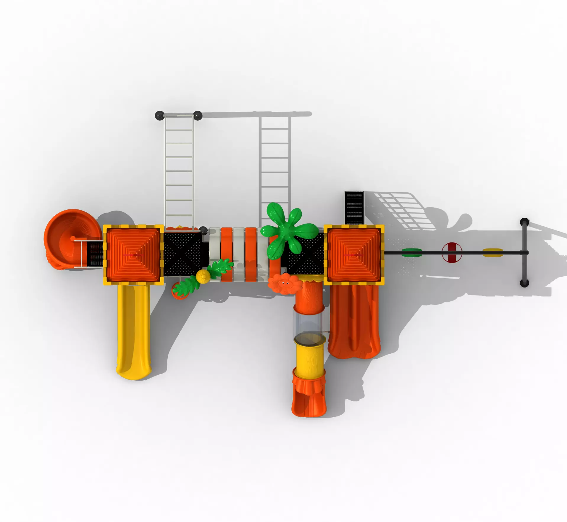 3D Model Outdoor Playground for Parks and Gardens Playset Low-poly 3D model_2