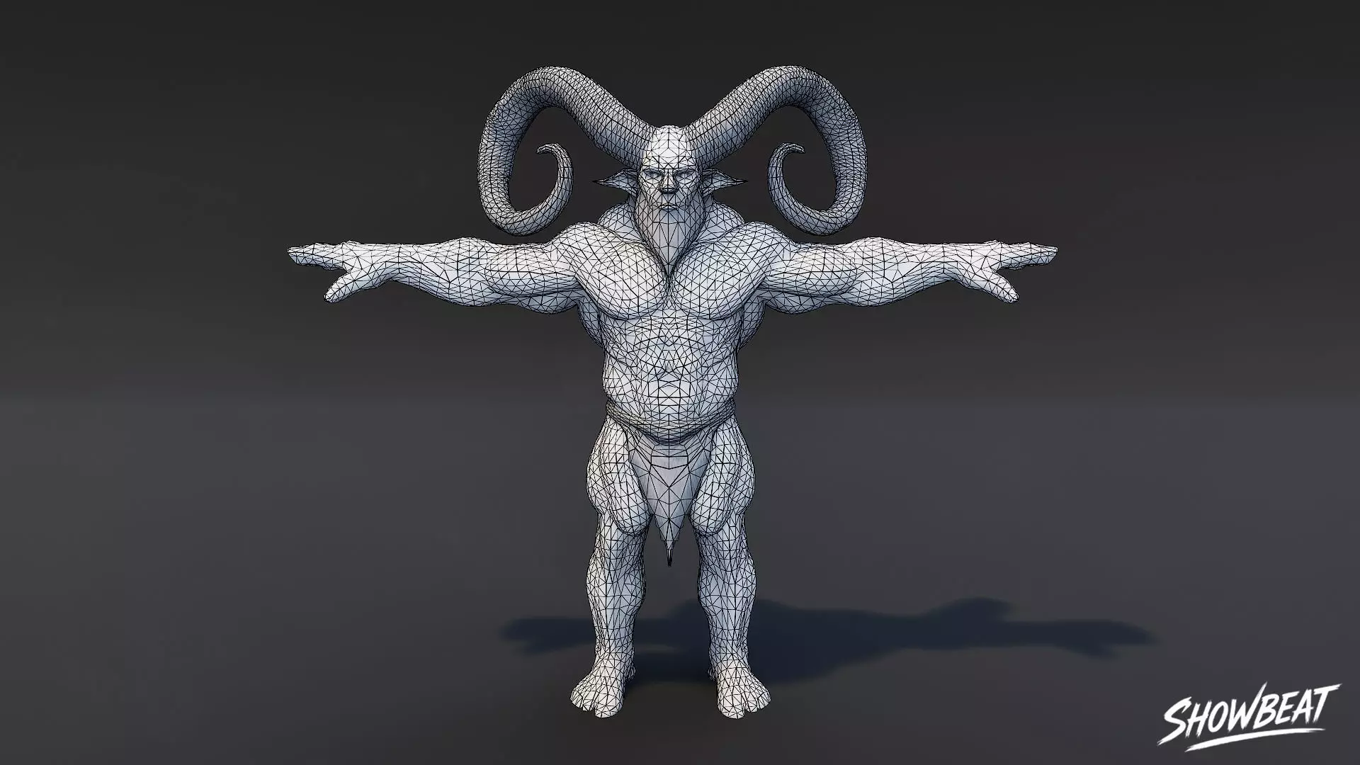 Feral Ogre V01 T-Pose Low-poly 3D model_6