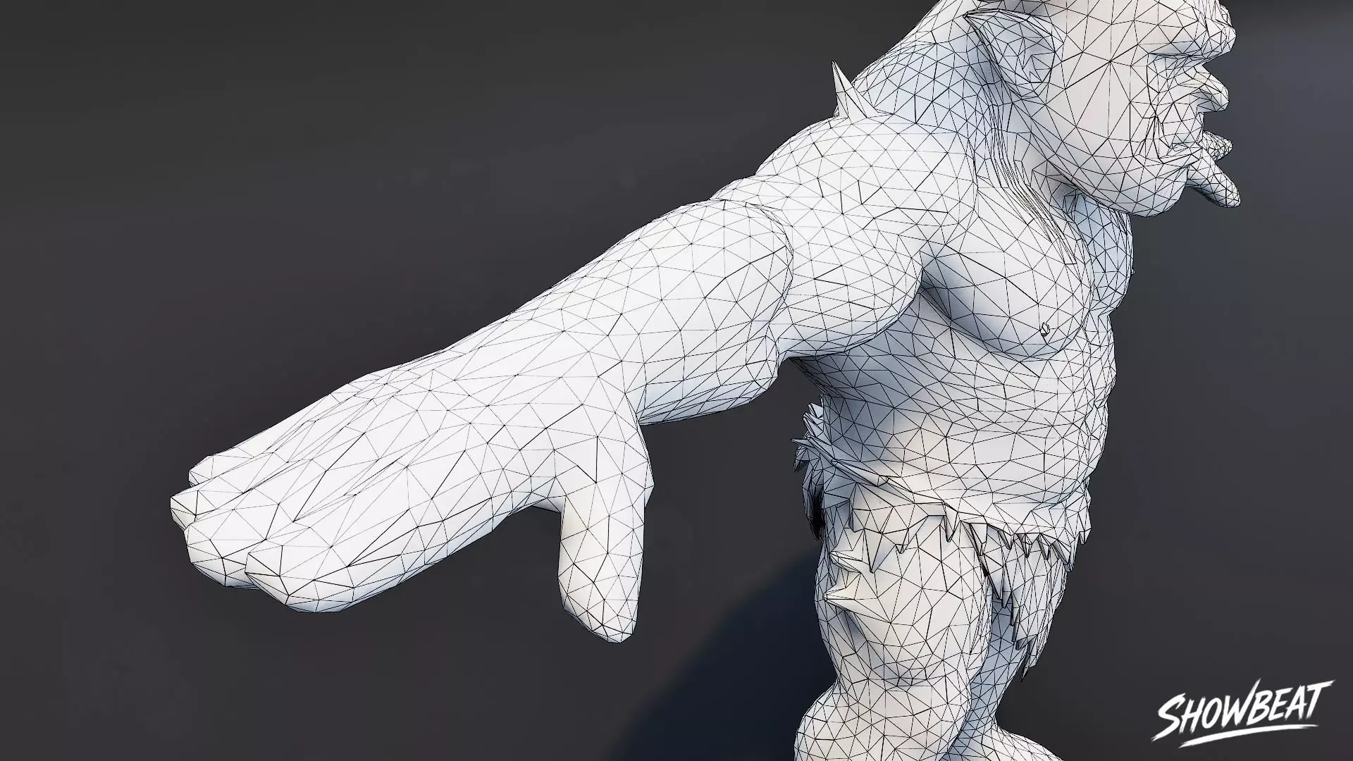 Feral Ogre V02 T-Pose Low-poly 3D model_10