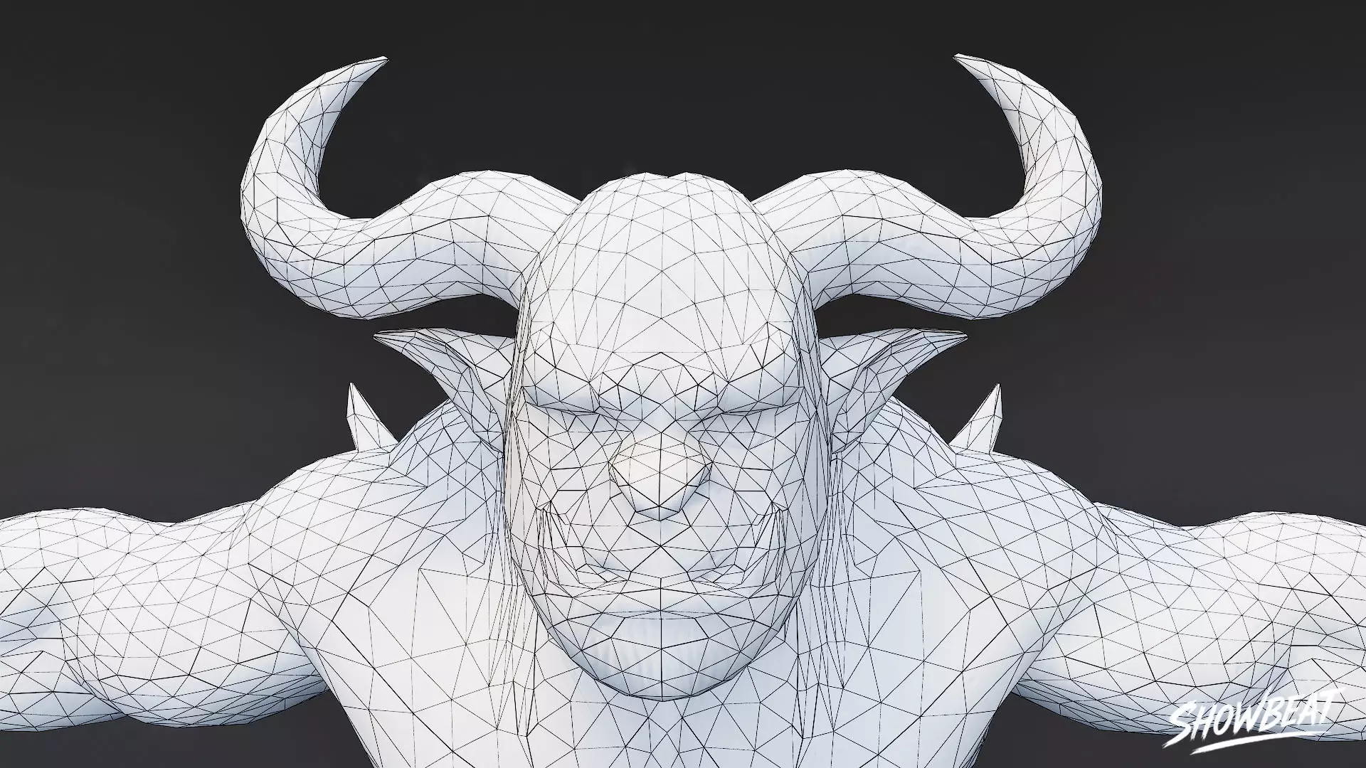 Feral Ogre V02 T-Pose Low-poly 3D model_8