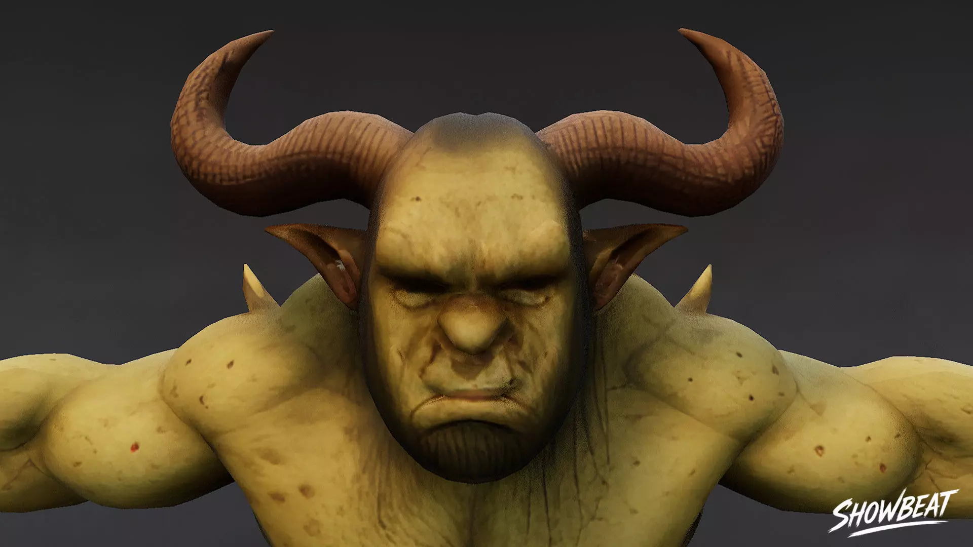 Feral Ogre V02 T-Pose Low-poly 3D model_4