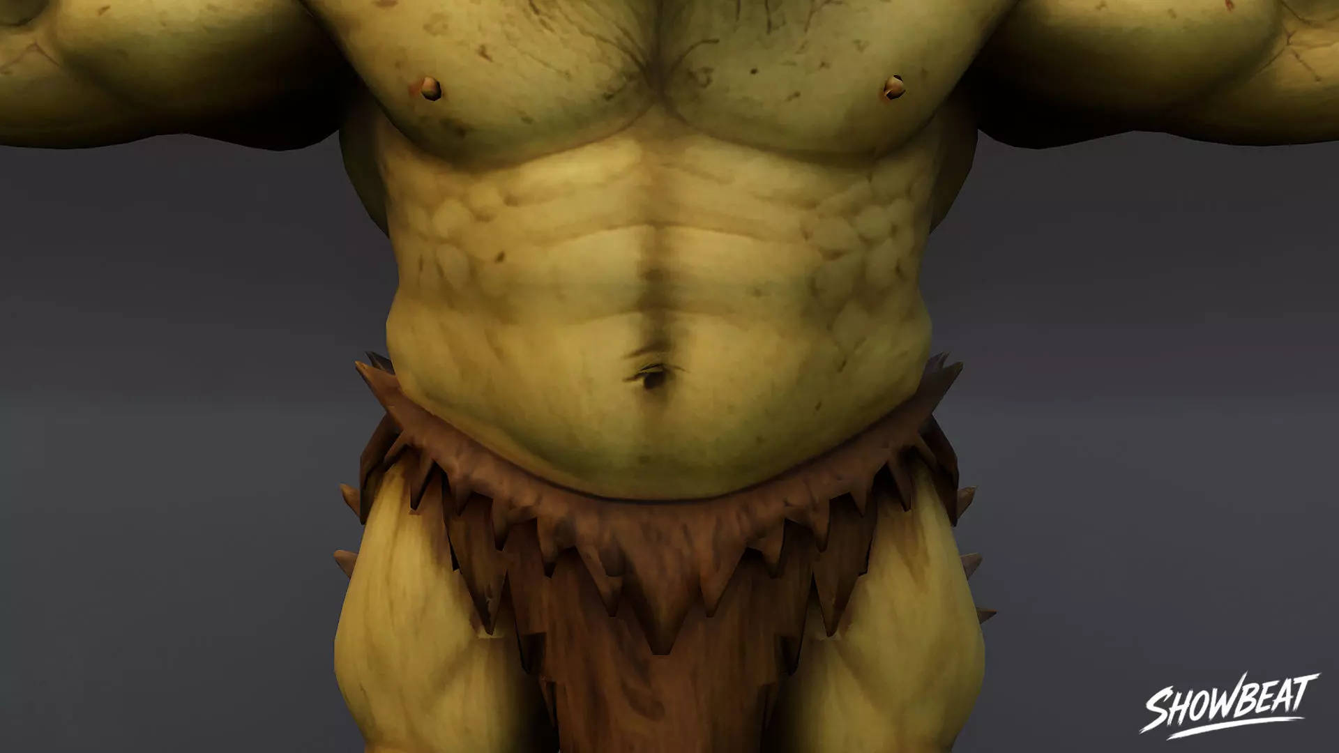 Feral Ogre V02 T-Pose Low-poly 3D model_5
