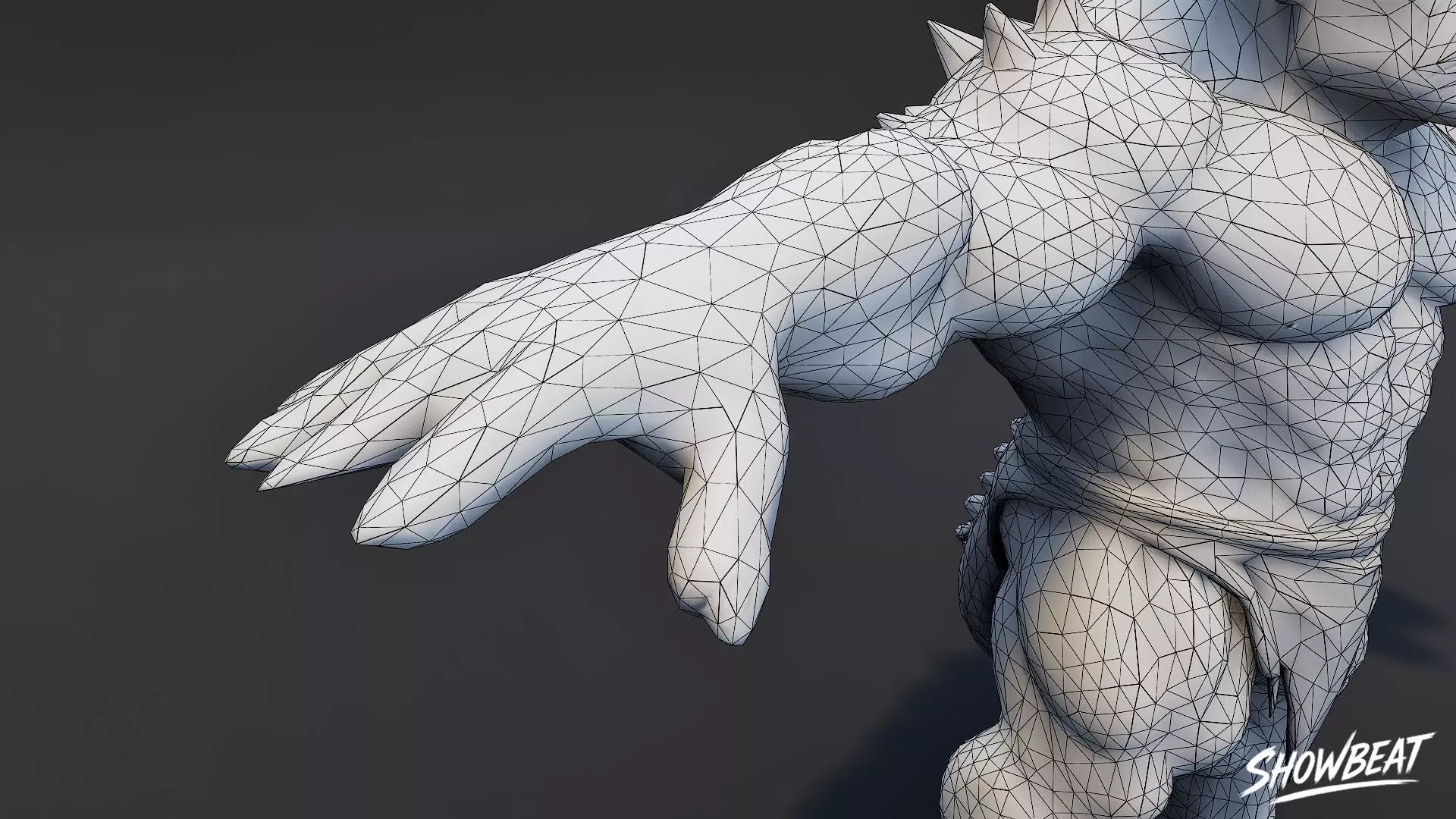 Feral Ogre V03 T-Pose Low-poly 3D model_11