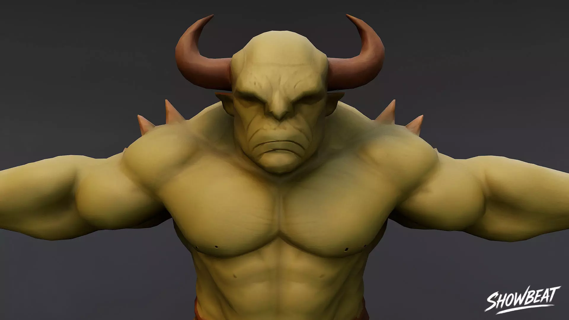 Feral Ogre V03 T-Pose Low-poly 3D model_4