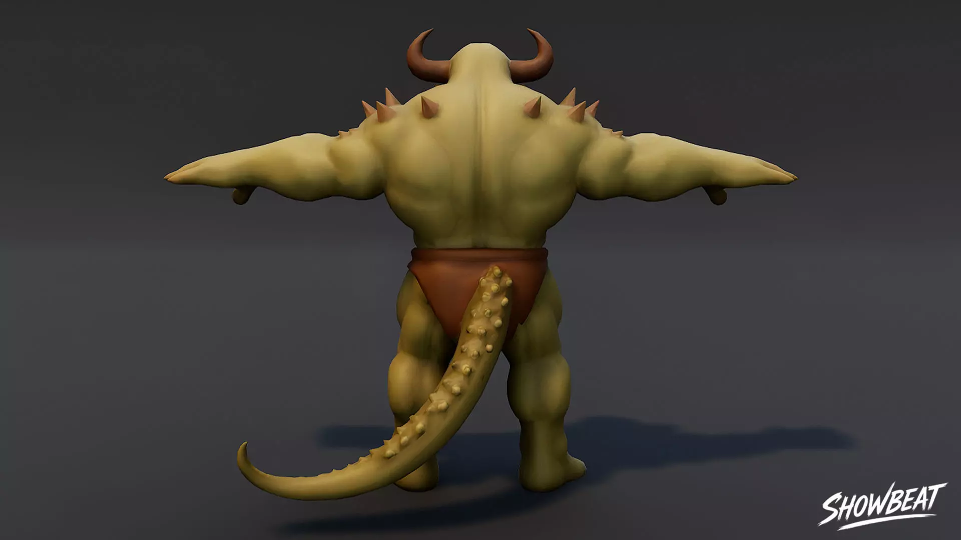Feral Ogre V03 T-Pose Low-poly 3D model_3