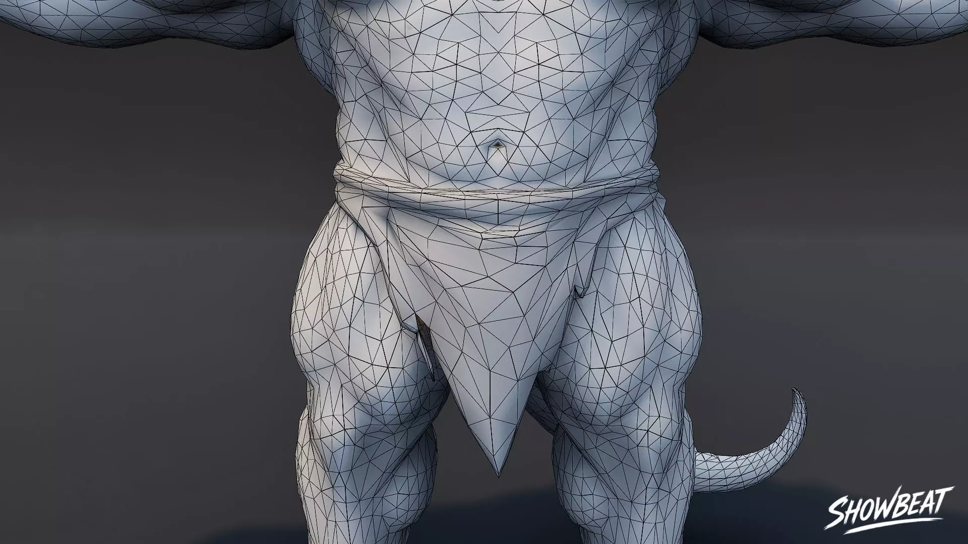 Feral Ogre V03 T-Pose Low-poly 3D model_9