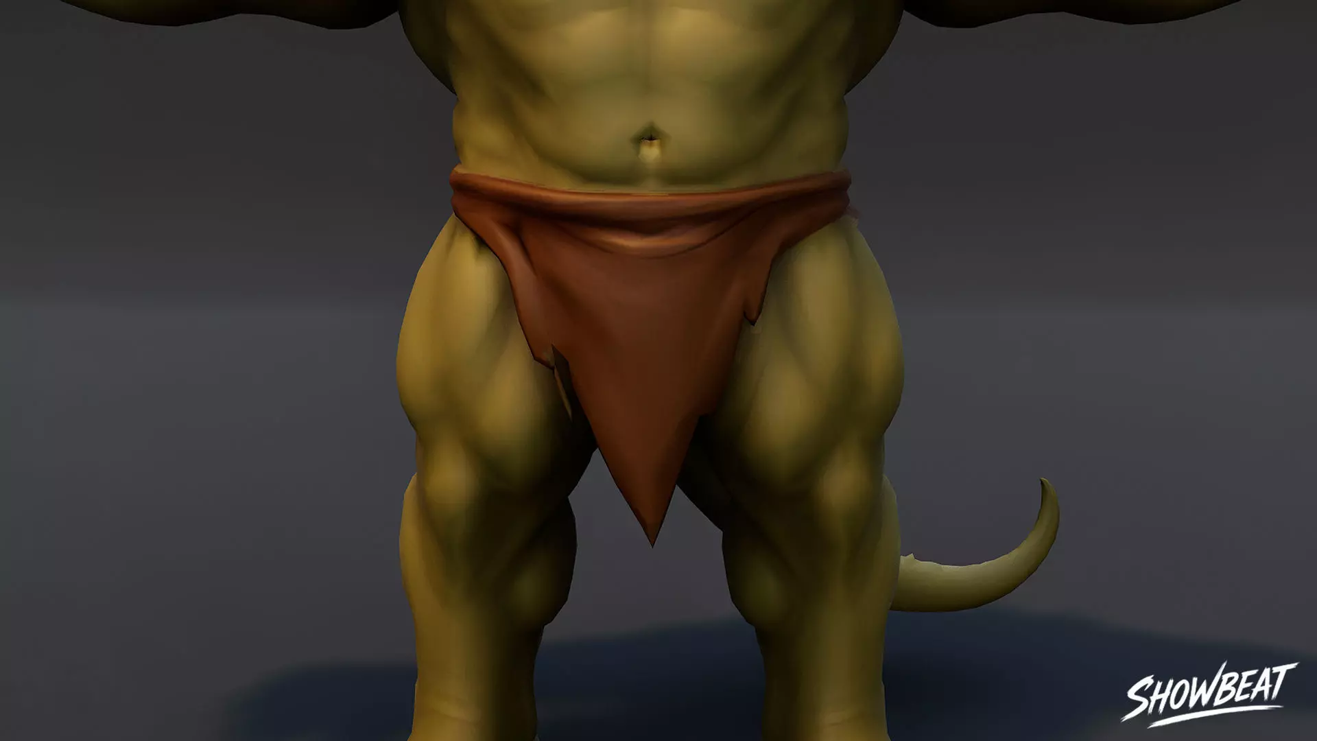 Feral Ogre V03 T-Pose Low-poly 3D model_5