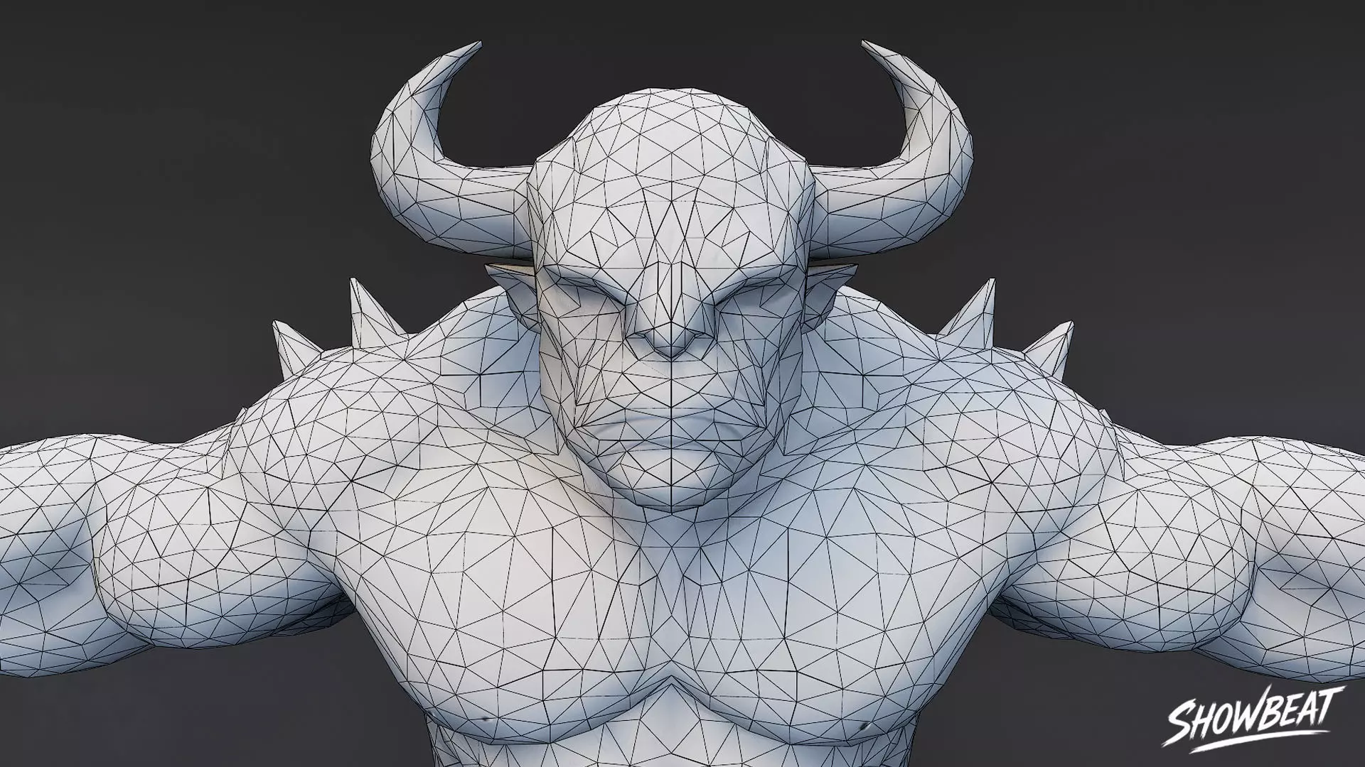 Feral Ogre V03 T-Pose Low-poly 3D model_8