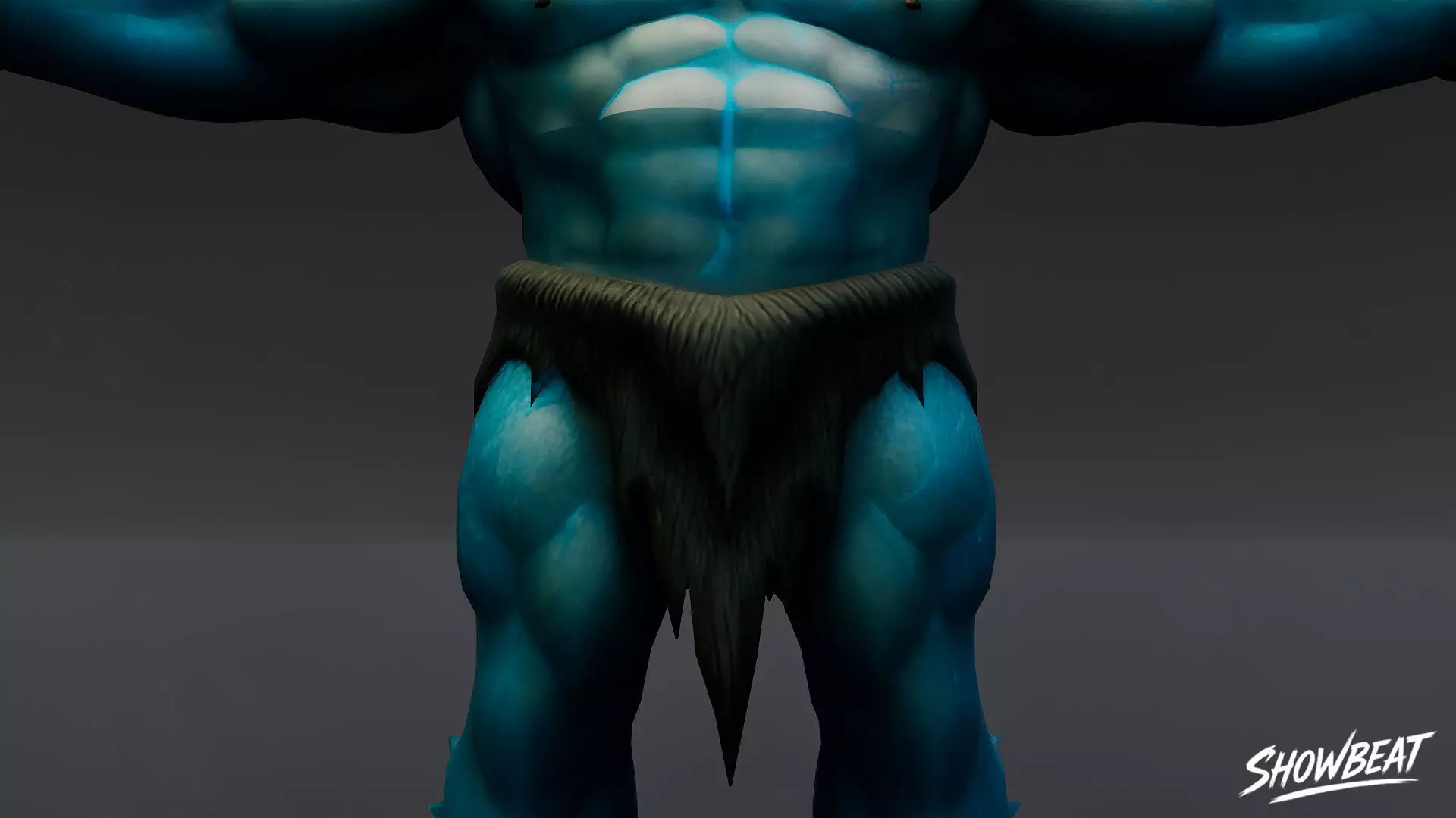 Ice Ogre T-Pose Low-poly 3D model_5