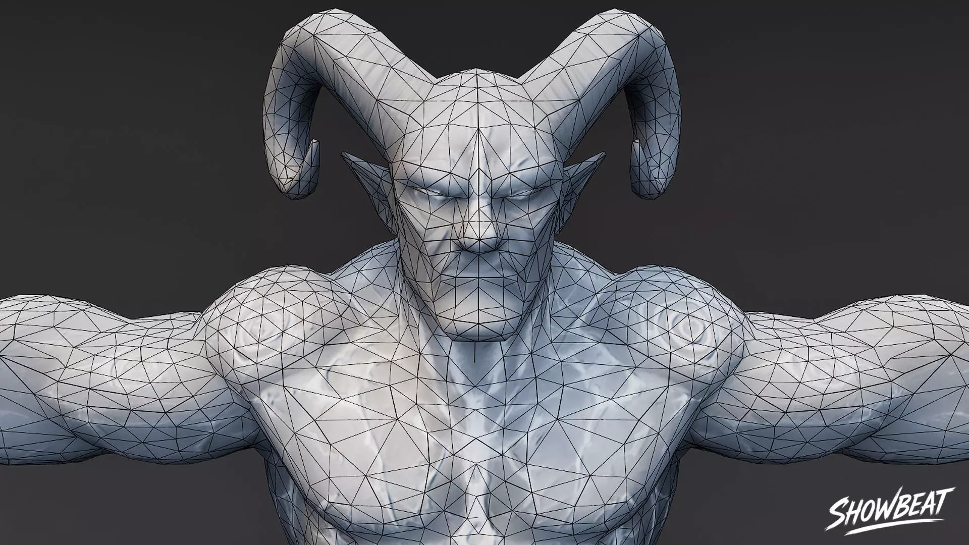 Magma Ogre T-Pose Low-poly 3D model_8