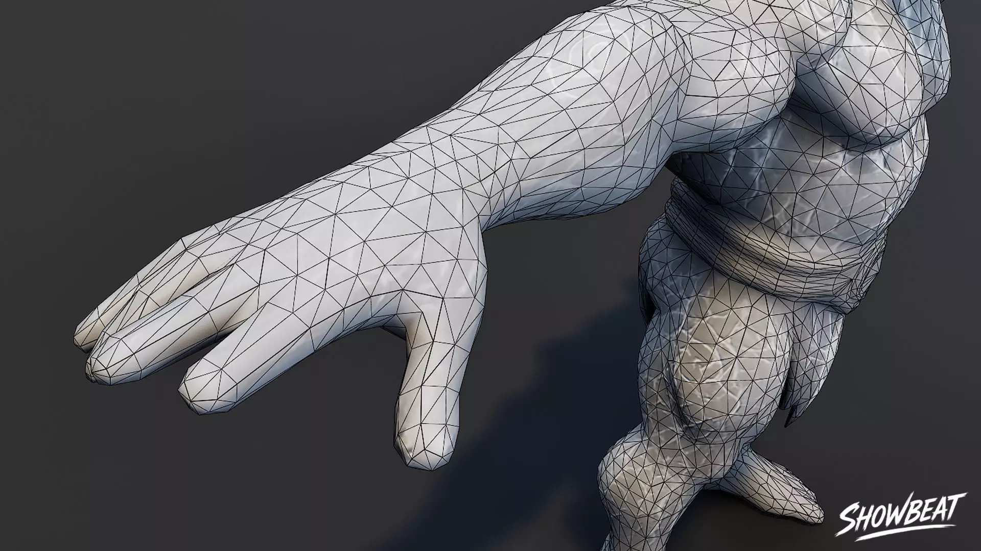 Magma Ogre T-Pose Low-poly 3D model_10