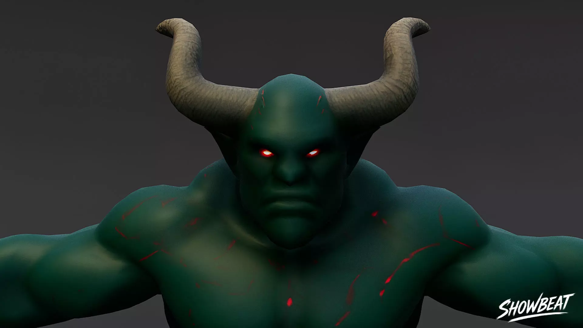 Shadow Ogre T-Pose Low-poly 3D model_4