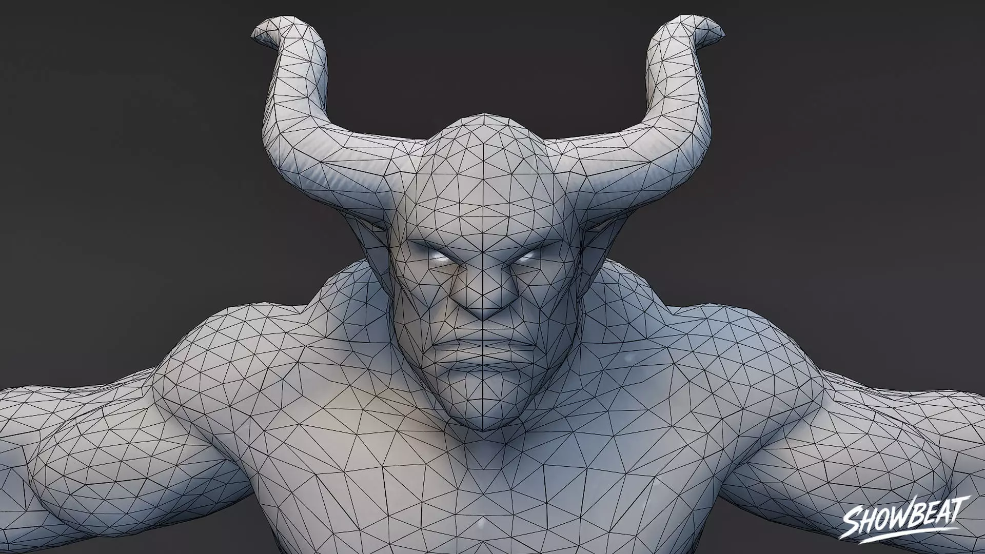 Shadow Ogre T-Pose Low-poly 3D model_7