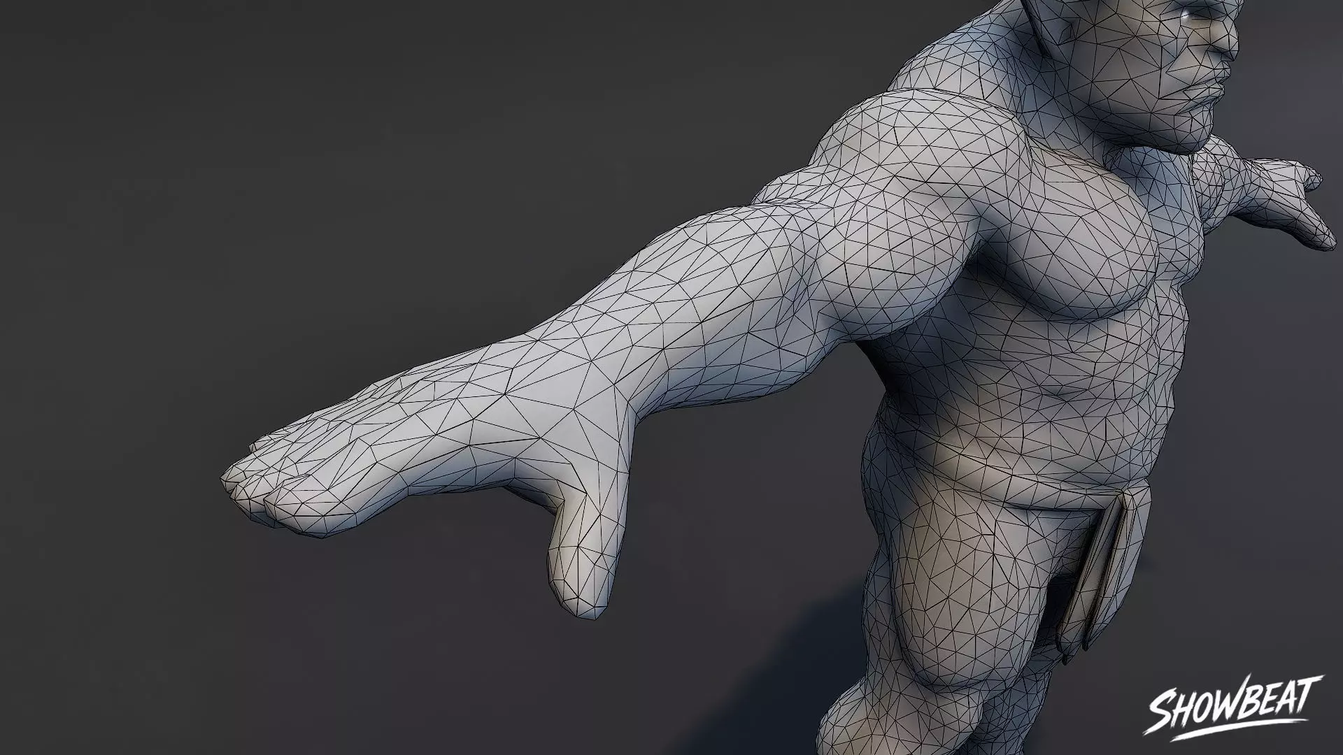 Shadow Ogre T-Pose Low-poly 3D model_9