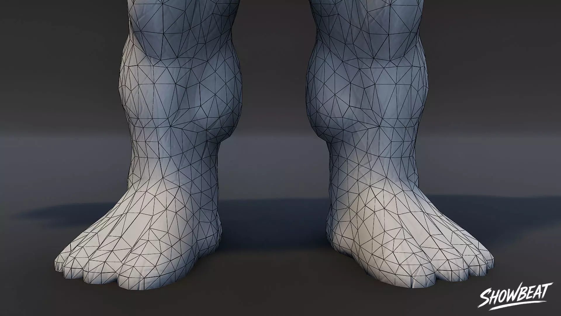 Stone Ogre T-Pose Low-poly 3D model_8