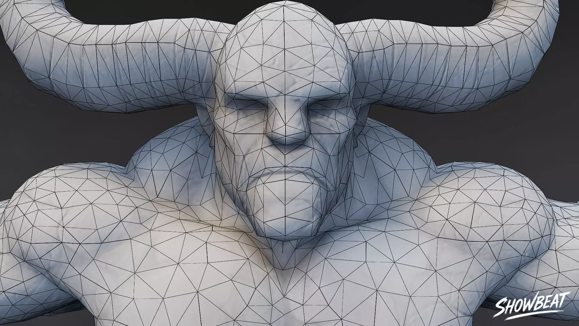 Stone Ogre T-Pose Low-poly 3D model_7